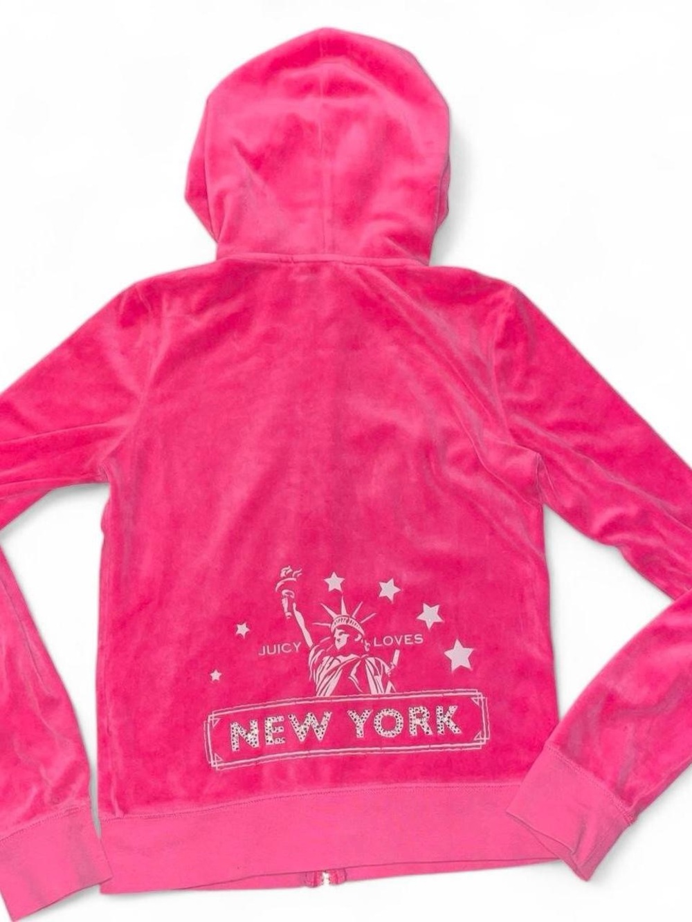 Juicy Couture Bubblegum Pink Velour Zip Hoodie Y2K - Picture 1 of 5